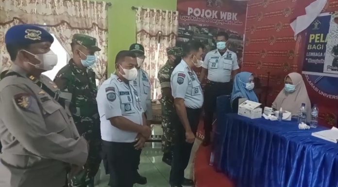 809 Warga Binaan Lapas Tanjungbalai-Asahan Sudah Divaksinasi