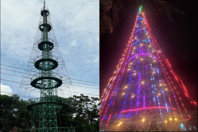 Pohon Natal Tertinggi di Siantar Dinyalakan Sampai 2 Januari