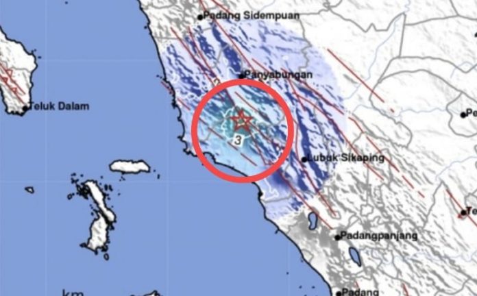 Gempa Bumi Tektonik Magnitudo 4,4 Guncang Madina