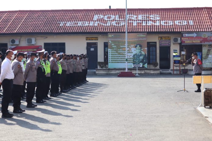 Polres Tebing Tinggi Gelar Apel Pengamanan Tahun Baru Imlek 2573