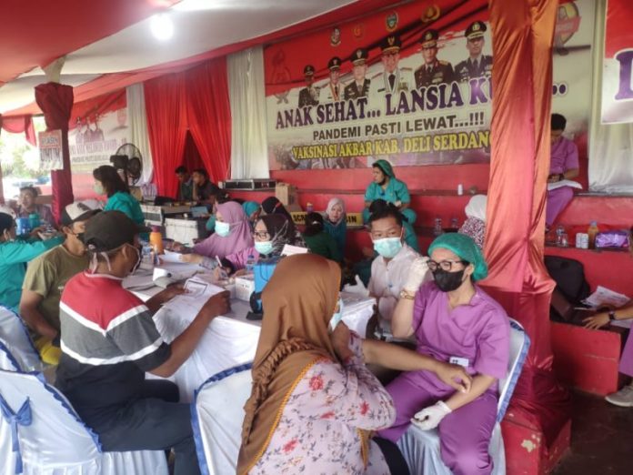Polresta Deli Serdang Genjot Vaksinasi Jelang Ramadhan