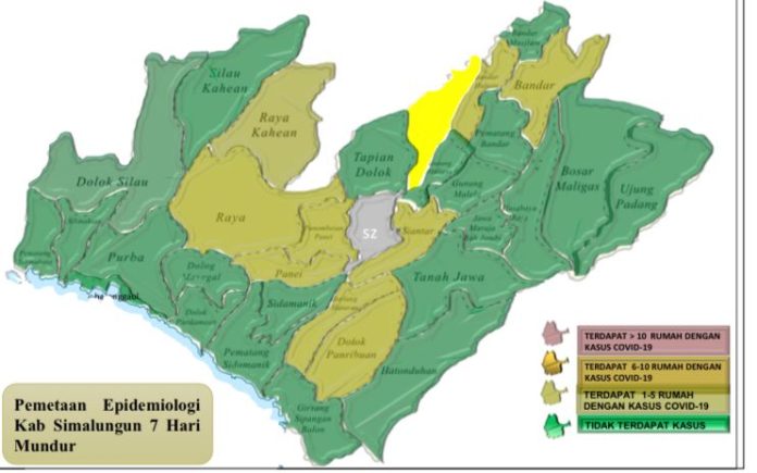 Pemetaan Zonasi Covid-19 Simalungun, 10 Zona Kuning dan 22 Kecamatan Zona Hijau