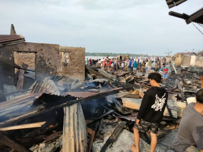 Data Sementara, 54 Rumah di Desa Sei Apung Asahan yang Terbakar