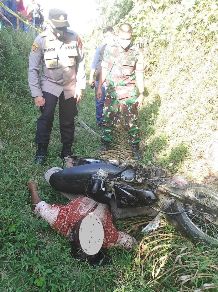 Mayat Sabrin Ditemukan Dalam Parit Tertimpa Sepeda Motor di Batu Bara