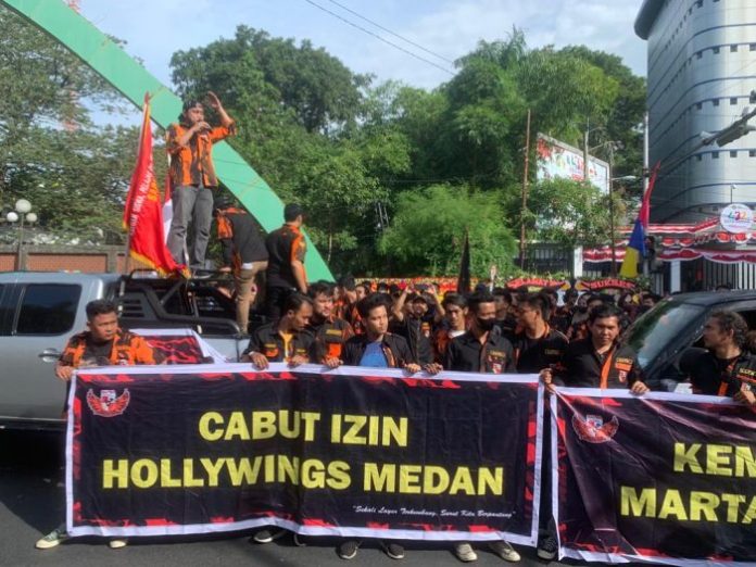 Sapma PP Sumut Kembali Geruduk Balai Kota Medan Soal Kasus Holywings