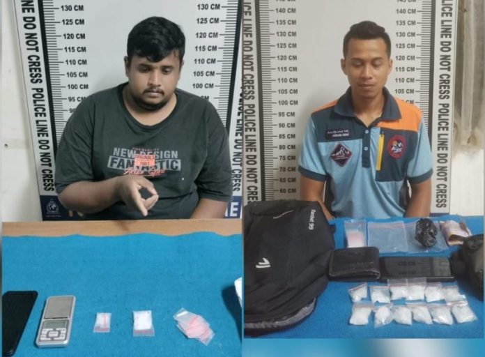 Dua Pria Penyalahguna Narkoba Ditangkap di Siantar, Puluhan Gram Sabu Disita