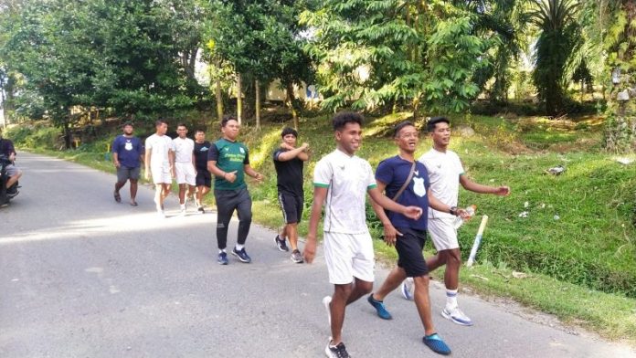 Liga 2 Masih Ditunda, Squat PSMS Jalani Latihan Fisik di Alam Terbuka