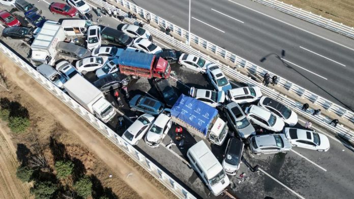 200 Mobil Tabrakan Beruntun di China Karena Kabut, 1 Tewas