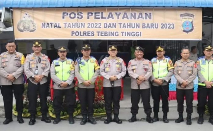 Tim Supervisi Ops Lilin 2022 Mabes Polri Kunjungi Pos Pelayanan Tebing Tinggi