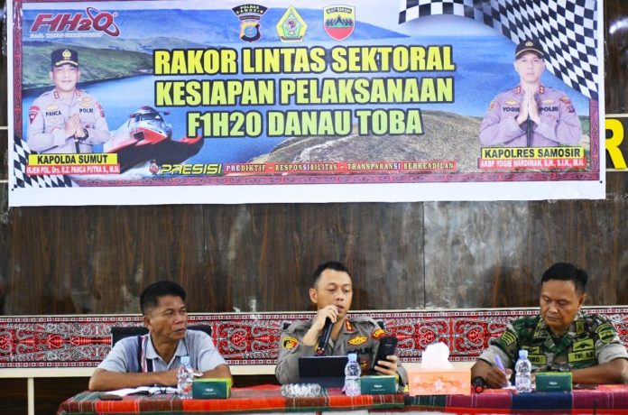 Kapolres Samosir Pimpin Rapat Persiapan F1H20 Danau Toba