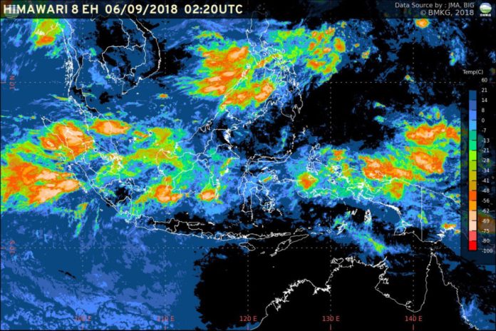 Kawasan Lereng Barat dan Pantai Barat Sumut Berpotensi Hujan Deras