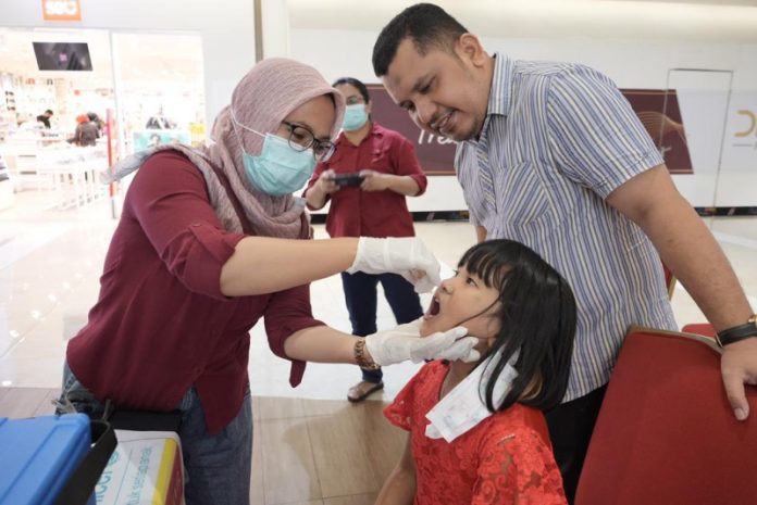 Maksimalkan Capaian Imunisasi Polio, Puskesmas Glugur Kota Buka Layanan di Deli Park Mall