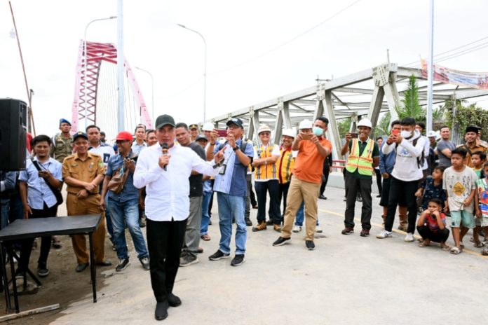 Edy Rahmayadi Tinjau Penggunaan Jembatan Sei Wampu, Diharapkan Memperlancar Arus Mudik Lebaran