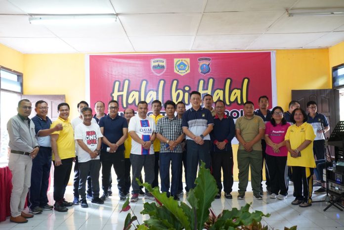Pimpinan Organisasi Perangkat Daerah menghadiri Olah Raga Bersama dan Halal Bi Halal Kepolisian Resort Pakpak Bharat (f:ist/mistar)