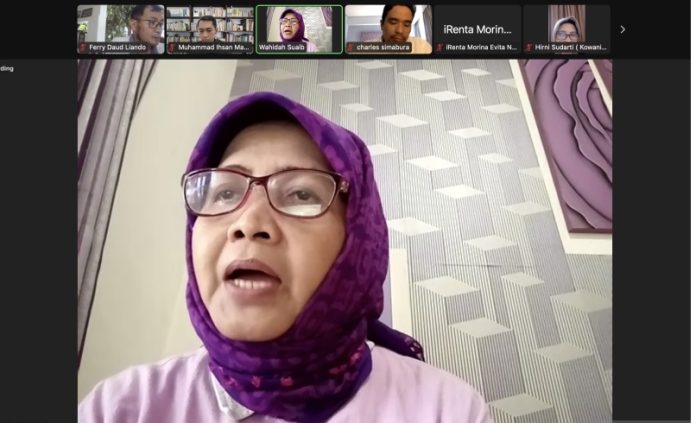 Tangkapan layar Pegiat pemilihan umum (pemilu) Wahidah Suaib dalam konferensi pers bertajuk, “Ancaman Terhadap Keterwakilan Politik Perempuan Pasca PKPU 10/2023”, disiarkan melalui Zoom Meeting, dipantau dari Jakarta, Minggu (7/5/2023). ANTARA/Putu Indah Savitri