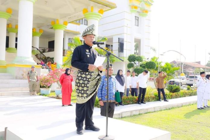 Pemerintah Kota (Pemko) Tanjungbalai menggelar upacara peringatan Hari Pendidikan Nasional (Hardiknas) tahun 2023. (f:ist/mistar)