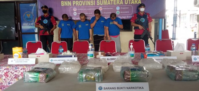 tersangka kasus narkoba di BNNP Sumut