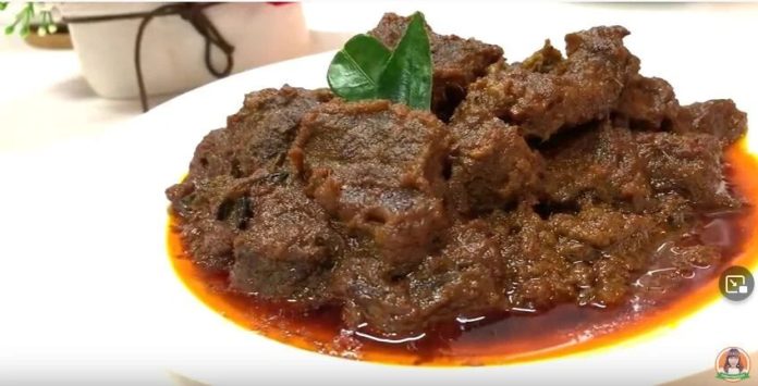 Ilustrasi resep rendang daging sapi.