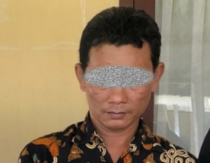 MSH seorang ASN Pemko Siantar saat diamankan Polisi.