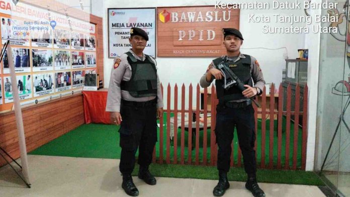 Bawaslu Tanjungbalai dijaga polisi