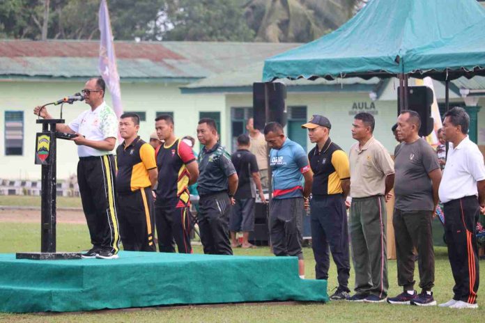 Polres Simalungun bersama dengan Pemerintah Kabupaten Simalungun saat gelar olahraga bersama.