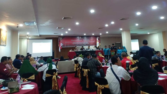 Rapat pleno terbuka penetapan DPT di Hotel Sapadia, Siantar.