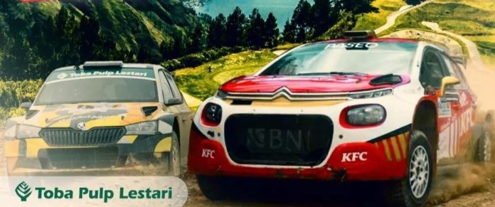 Ilustrasi foto mobil rally.