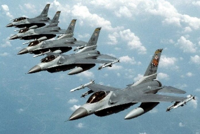 Pesawat tempur F-16 milik Amerika Serikat (f:ist/mistar)