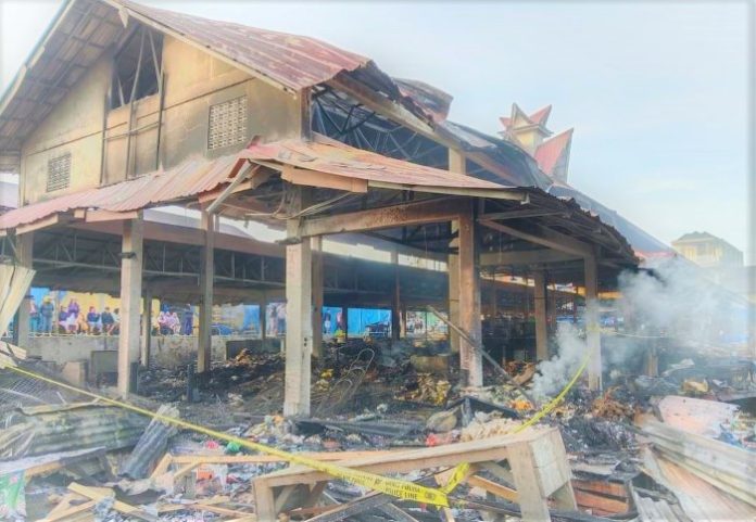 kebakaran Balerung Blok D3 Pusat Pasar Sidikalang