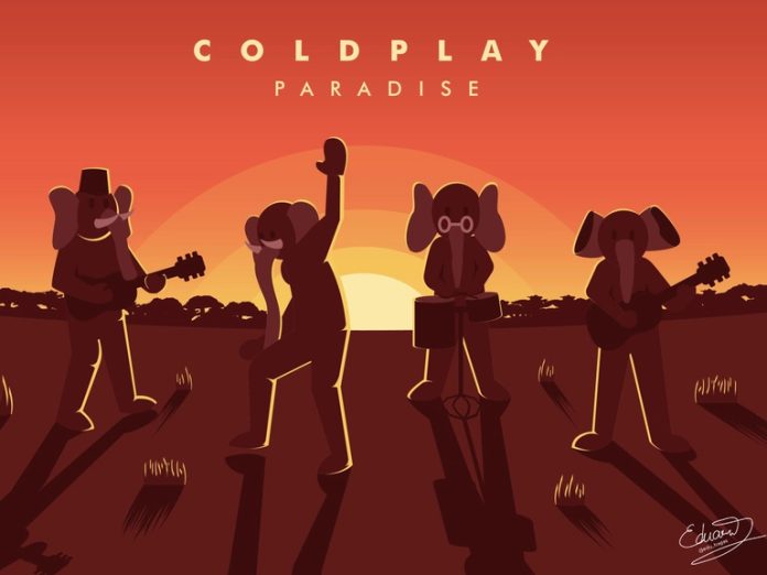 Chord Gitar dan Lirik Lagu Paradise oleh Coldplay.
