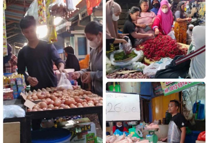 Harga bahan pokok kebutuhan masyarakat di pasar tradisional Kota Pematang Siantar fluktuatif.