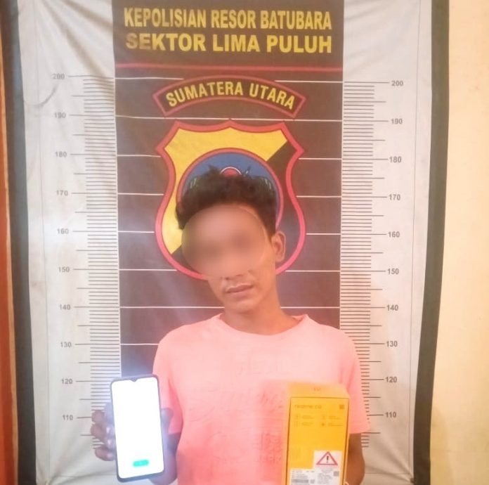 Uni diamankan Polres Batu Bara setelah diduga mencuri handphone