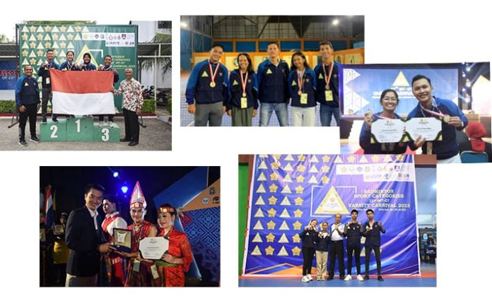 Dokumentasi tim Unimed yang berhasil meraih prestasi pada event IMT-GT Varsity Carnival ke-22. (f: ist/mistar)
