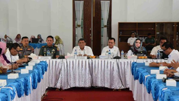 Wabup Deli Serdang, HM Ali Yusuf Siregar ketika membuka Diseminasi Audit Stunting Kabupaten Deli Serdang.