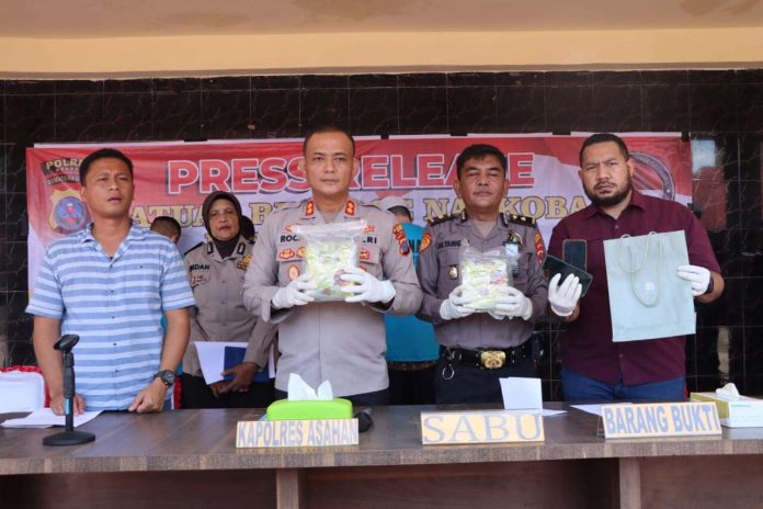 Jaringan Narkoba Asal Malaysia Dibongkar Polres Asahan, Empat Pria Diamankan