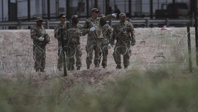 Tentara AS di perbatasan Meksiko.