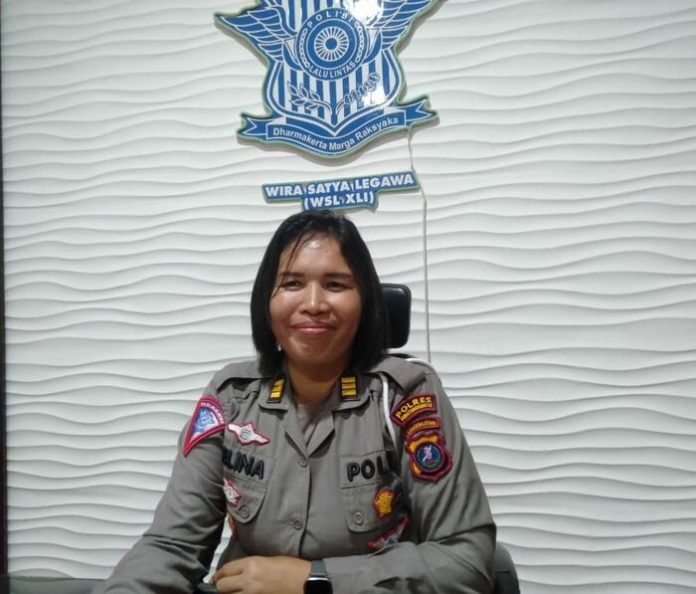 Kasat Lantas Polres Siantar AKP Relina Lumbangaol (f:ist/hm17)