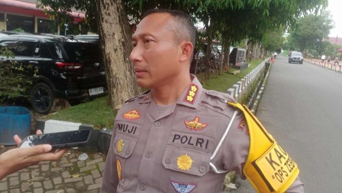 Polda Sumut Saat Gelar Apel Operasi Zebra Toba 2023.