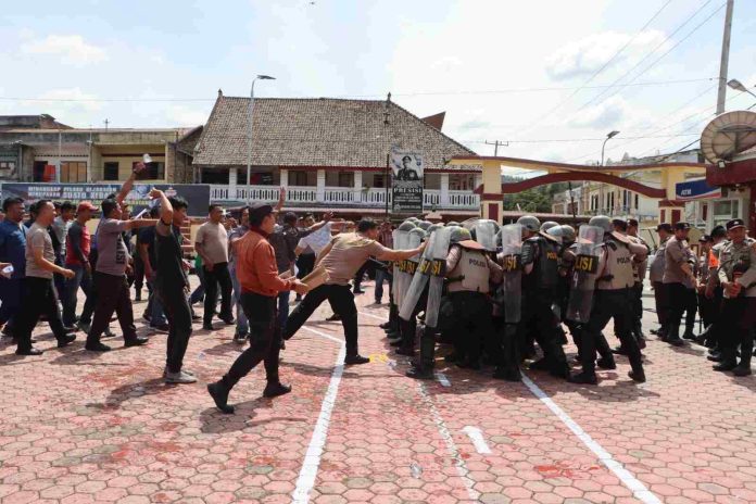 Hadapi Situasi Pemilu 2024, Polres Samosir Gladi Sispamkota