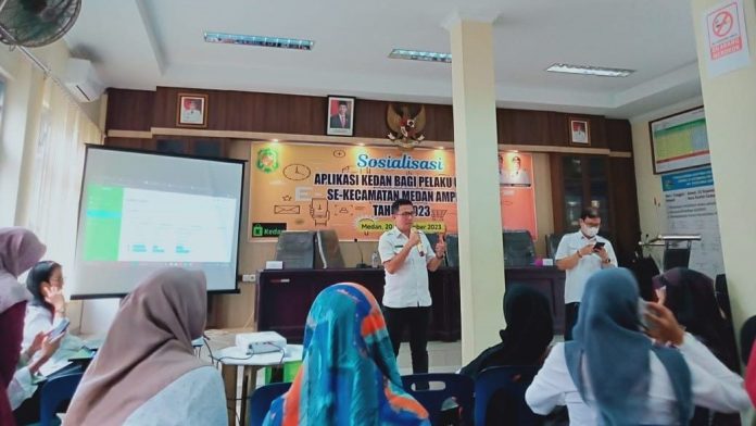 Kegiatan Sosialisasi Pendaftaran Akun Kedan untuk para UMKM Kecamatan Medan Amplas