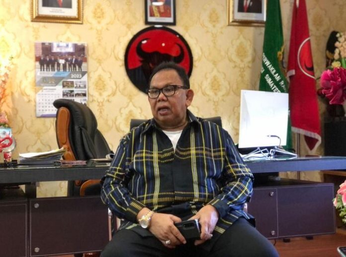 Ketua DPRD Sumut Baskami Ginting. (f/jonatan/mistar)