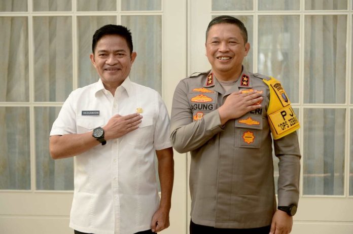 Pj Gubernur Hassanudin dan Kapolda Sumut Irjen Pol Agung Setya.