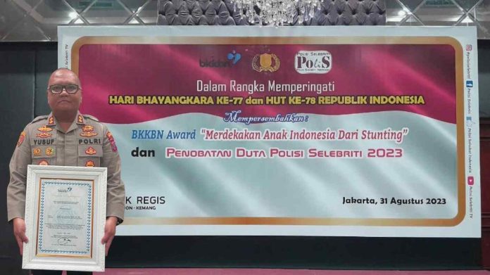 Polres Tanjung Balai Menerima Penghargaan dari BKKBN.