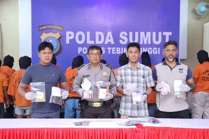 Polres Tebing Tinggi Ungkap Kasus Narkoba dan Mengamankan 17 Tersangka