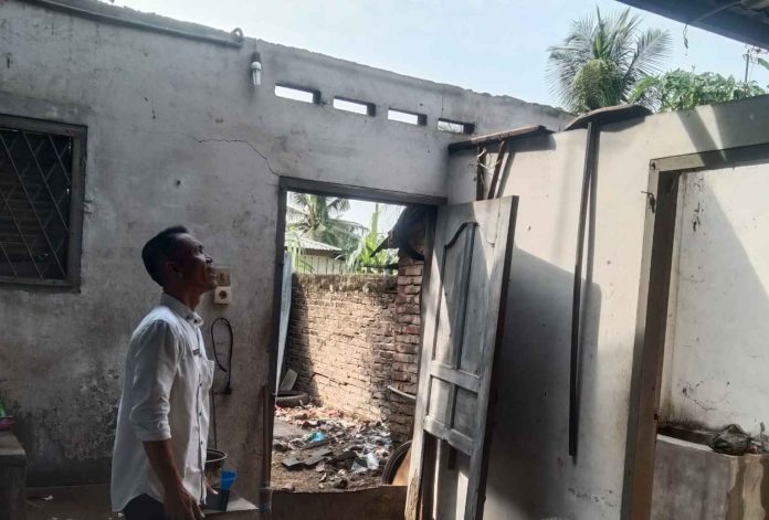 Puting Beliung Hantam 10 Rumah Warga Desa Penggalangan Sergai