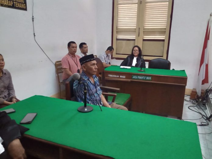 Suasana sidang pembacaan putusan terhadap terdakwa M. Yakob alias Acob di PN Medan