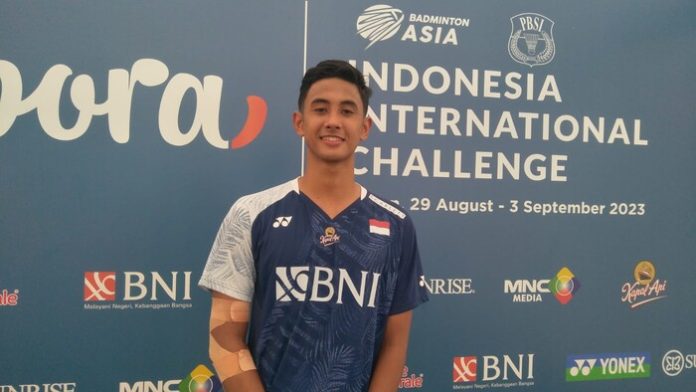 Tunggal putra Indonesia, Alwi Farhan usai lolos ke final. (f:iqbal/mistar)