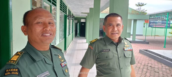 Kapten inf MD Lumbantoruan dan Kapten inf T Aritonang
