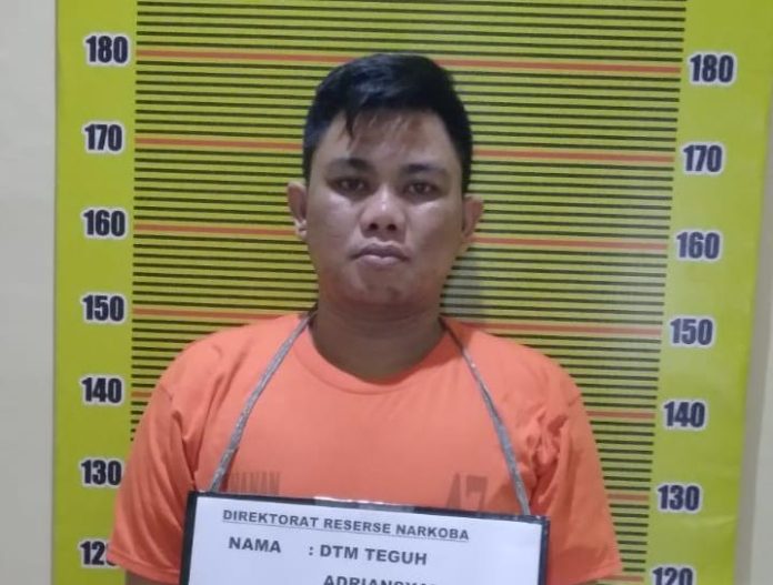 Teguh Adriansyah napi dari Lapas Tanjung Gusta Medan yang diamankan polisi (,f: ist/Mistar)