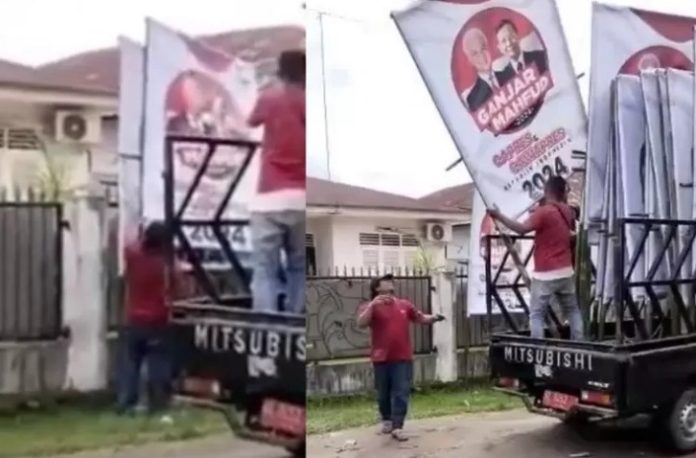 Mobil Plat Merah Angkut Baliho Capres, Pangulu Dipinjam Kawanku